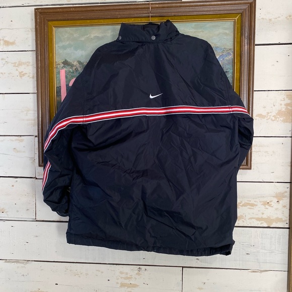 NIKE Vintage 90’s Coach Windbreaker Anorak Rain Black Hooded Jacket Unisex - Picture 3 of 7